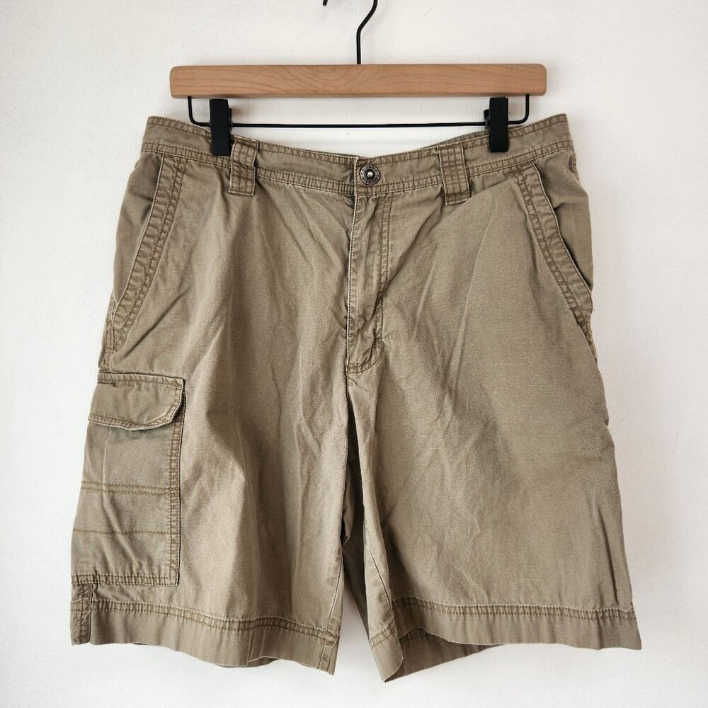 Columbia Tan Khaki Hiking Shorts Cargo 90s Y2K Outdoor Camping Men's 32